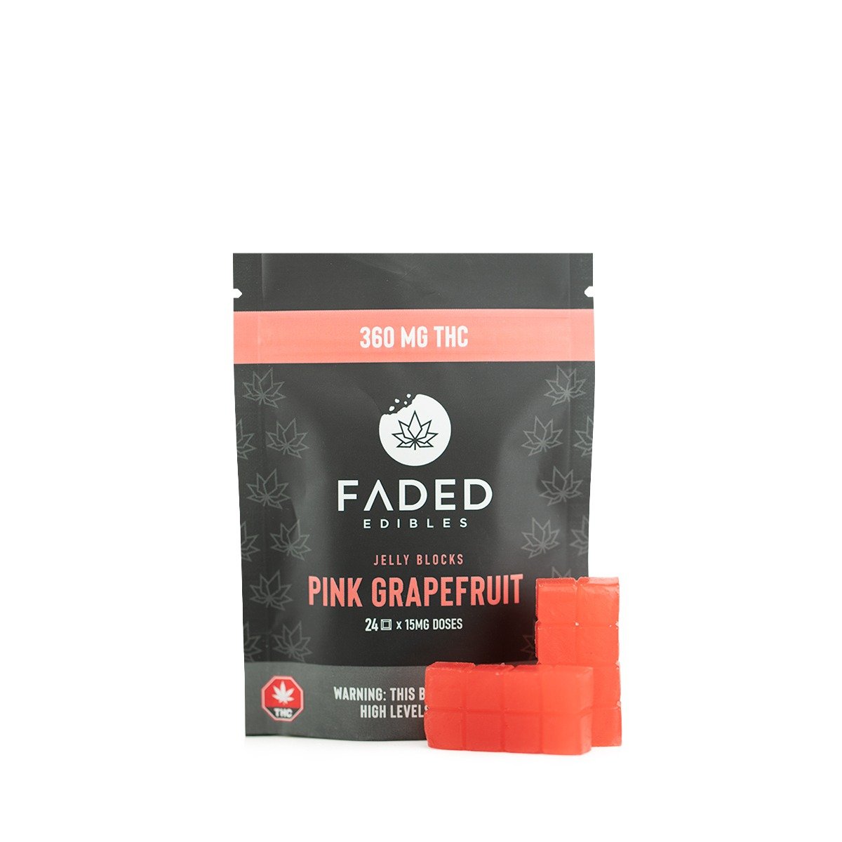 Faded Cannabis Co. Pink Grapefruit Jelly Blocks