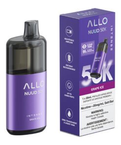 Allo Intense Nuud 50K Disposable Vape Device - Grape Ice 20ml