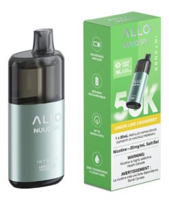 Allo Intense Nuud 50K Disposable Vape Device - Lemon Lime Cranberry 20ml