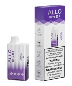 Allo Ultra 25K Disposable Vape Device - Grape Ice 17ml