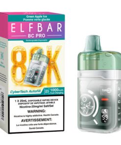 Elf Bar BC Pro 80K Disposable Vape Device - Green Apple Ice 25ml
