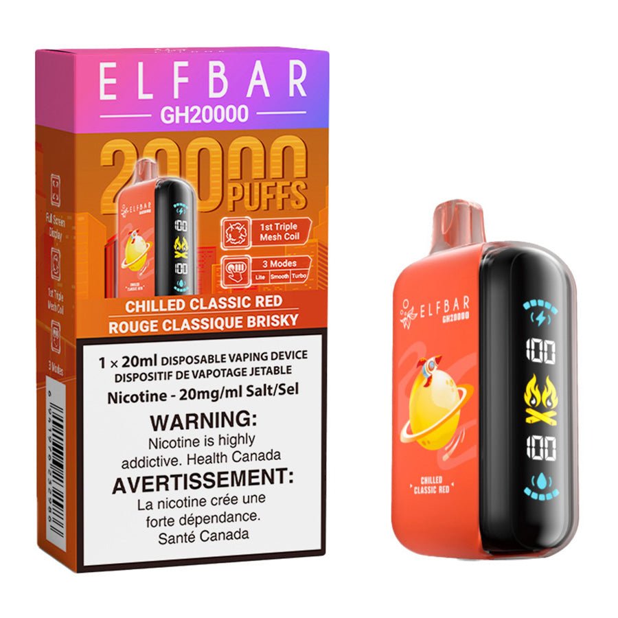 Elf Bar GH20K Disposable Vape Device - Chilled Classic Red 20ml