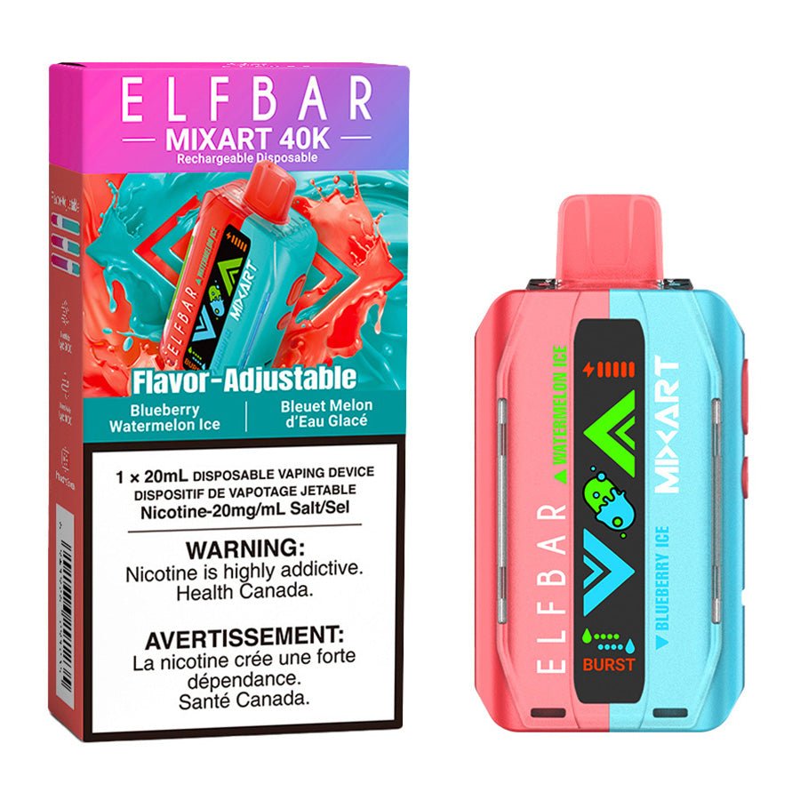 Elf Bar MixArt 40K Disposable Vape Device - Blueberry Watermelon Ice 20ml
