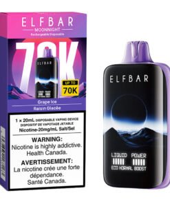 Elf Bar MoonNight 70K Disposable Vape Device - Grape Ice 20ml