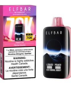 Elf Bar MoonNight 70K Disposable Vape Device - Peach Ice 20ml