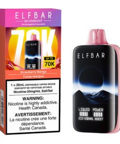 Elf Bar MoonNight 70K Disposable Vape Device - Strawberry Mango 20ml