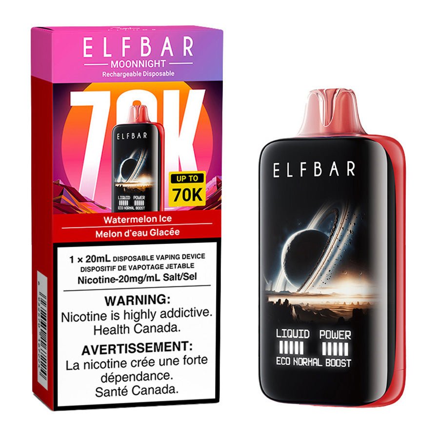 Elf Bar MoonNight 70K Disposable Vape Device - Watermelon Ice 20ml
