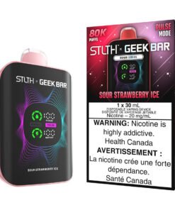 STLTH X Geek Bar Disposable Vape Device - Sour Strawberry Ice 30ml