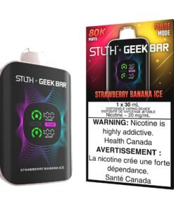 STLTH X Geek Bar Disposable Vape Device - Strawberry Banana Ice